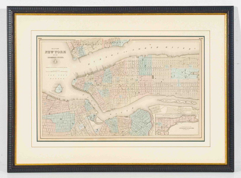 J.H. Colton &amp;amp; Co. - Map of New York and the Adjacent Cities
