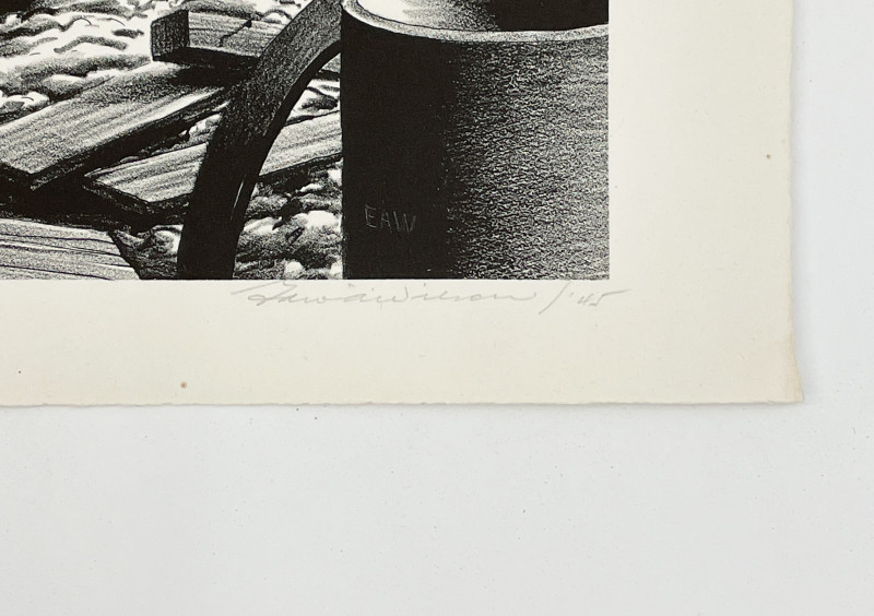 Edward Arthur Wilson - Untitled (Pipeline Construction in a New England Town)