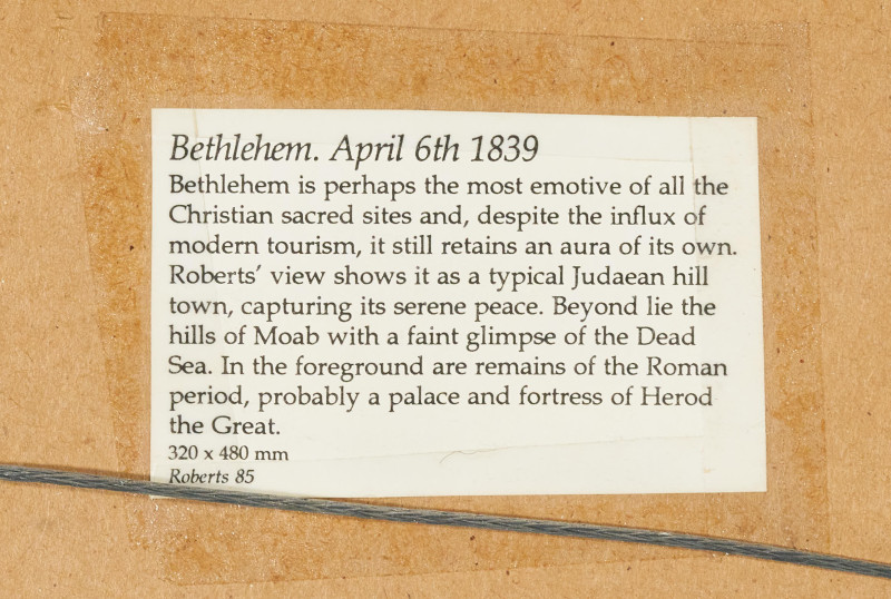 David Roberts - &apos;Bethlehem&apos;, print from &apos;The Holy Land, Syria, Idumea, Arabia, Egypt &amp;amp; Nubia&apos;