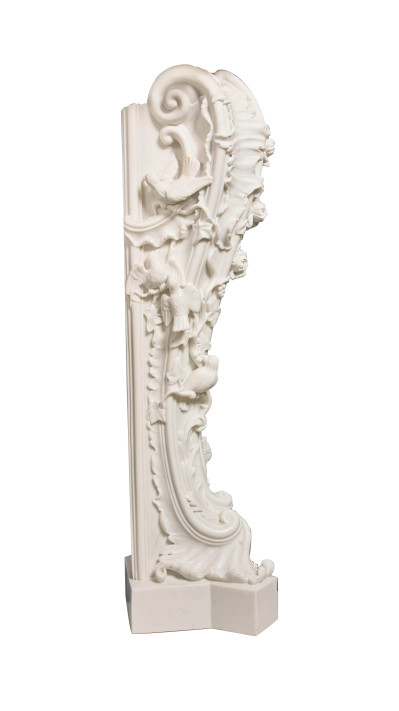 Lodovico Bertoni Workshop - Late Baroque Style Hand Carved Marble Mantel