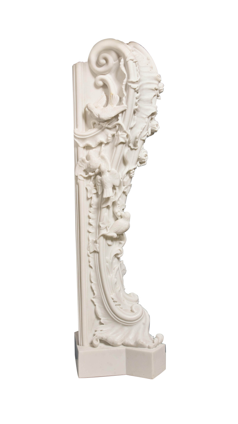 Lodovico Bertoni Workshop - Late Baroque Style Hand Carved Marble Mantel