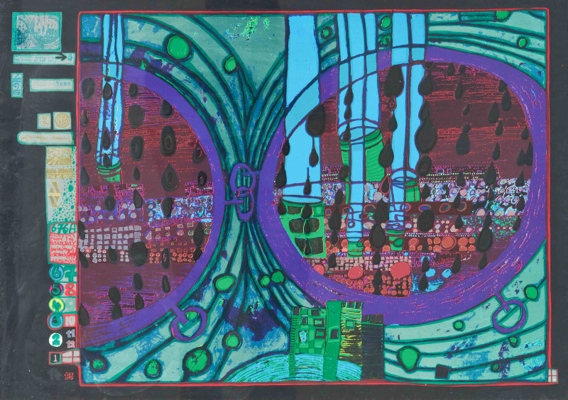 Friedensreich Hundertwasser - A Rainy Day on the Regentag #5 (from Regentag Portfolio)