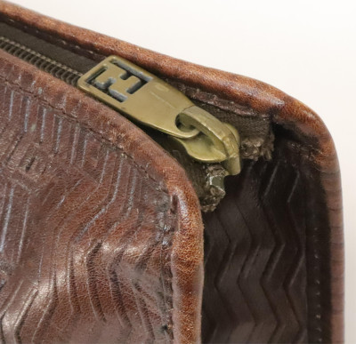 Vintage Fendi Leather Toiletry Pouch