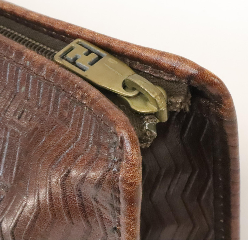 Vintage Fendi Leather Toiletry Pouch