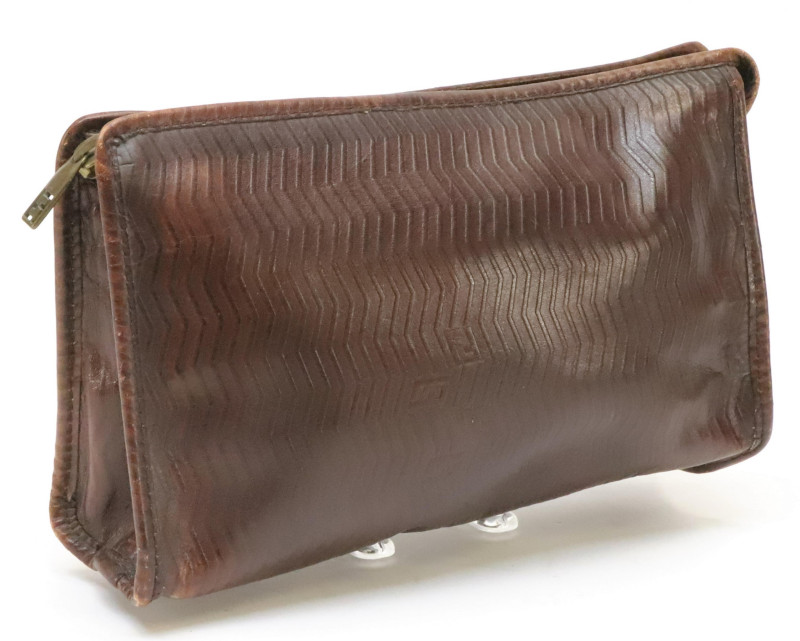 Vintage Fendi Leather Toiletry Pouch