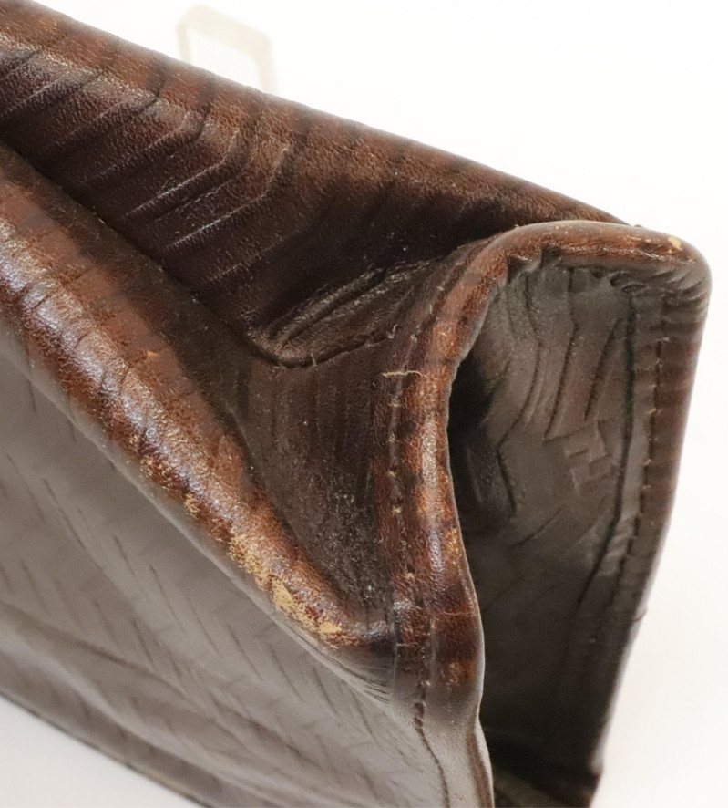 Vintage Fendi Leather Toiletry Pouch