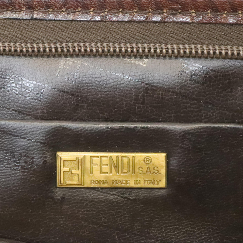 Vintage Fendi Leather Toiletry Pouch