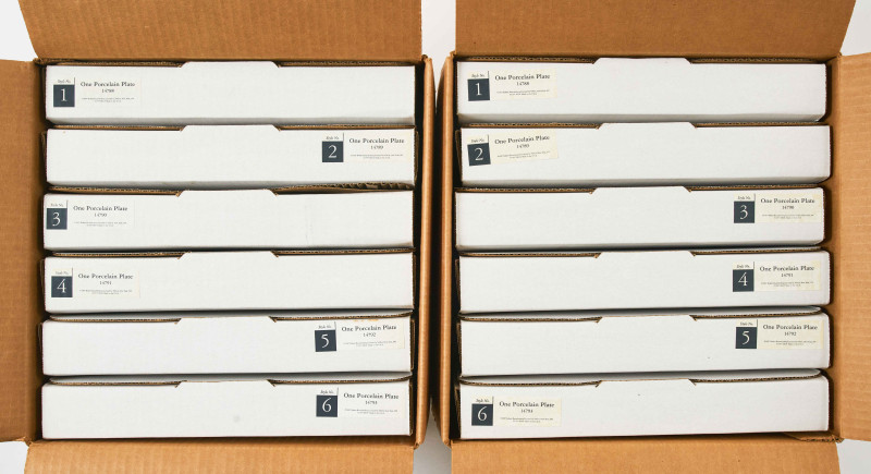 Robert Rauschenberg - Two Complete Sets of 6 (12 Total) Guggenheim Museum Retrospective Limited Edition Plates