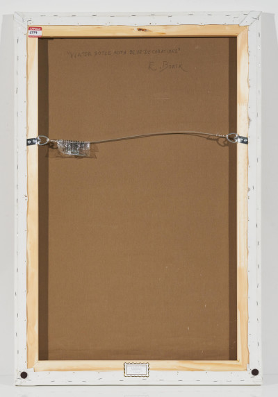 Eduardo Bortk - Water bottle with Blue Decorations