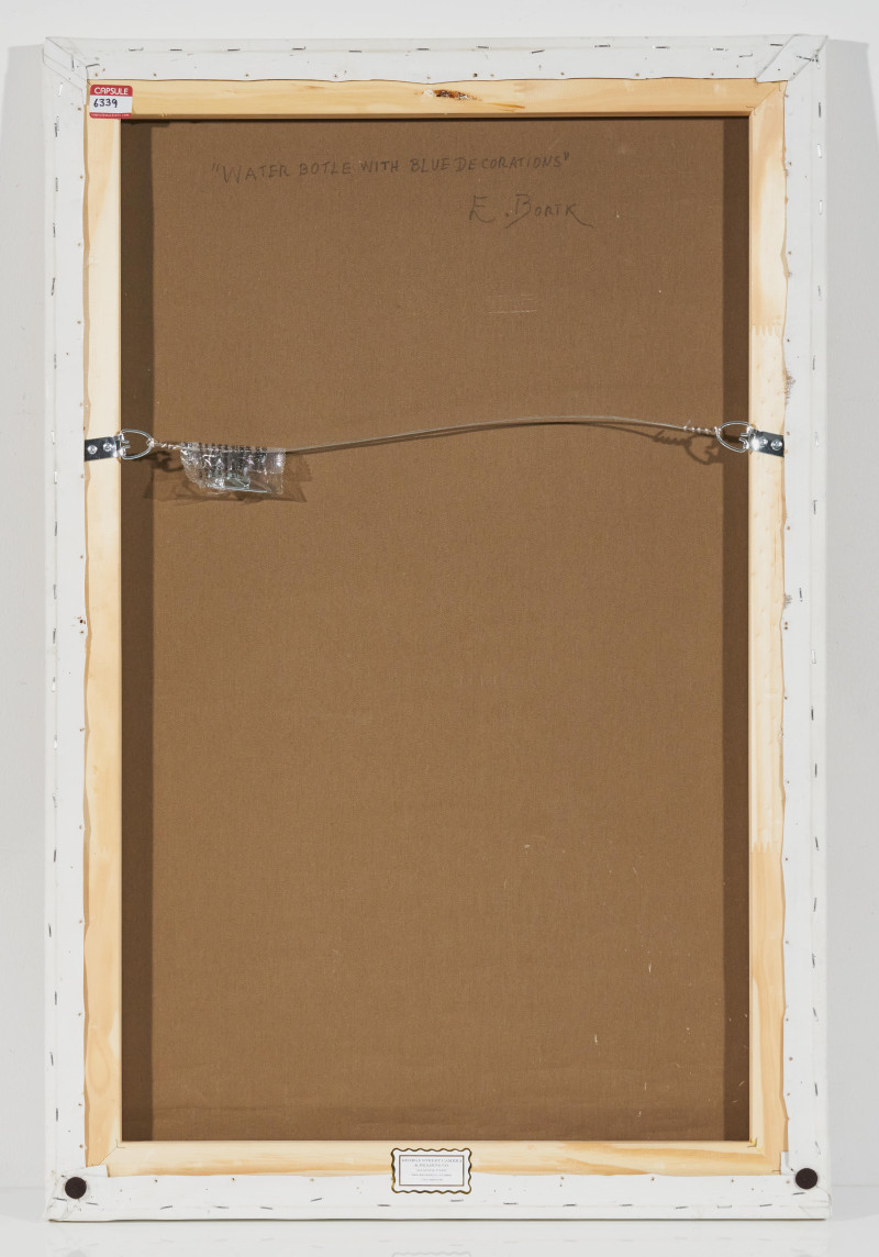 Eduardo Bortk - Water bottle with Blue Decorations