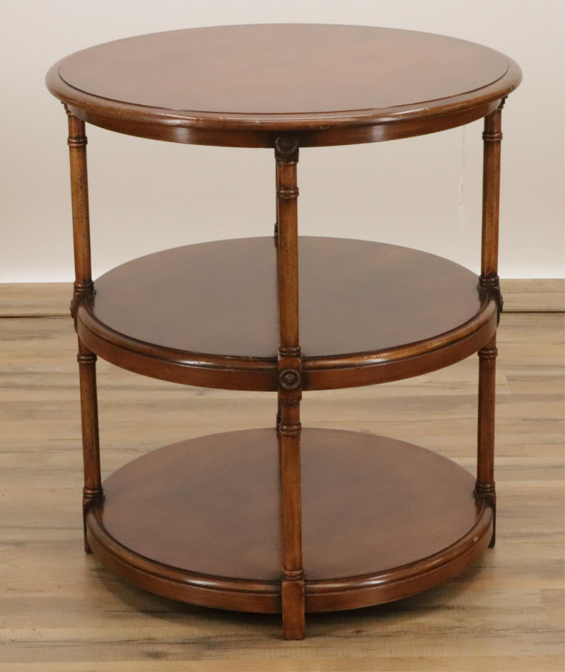 Regency Style Mahogany Circular Etagere