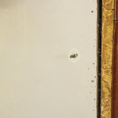 George III Parcel Gilt Scroll Cut Mirror 18th C