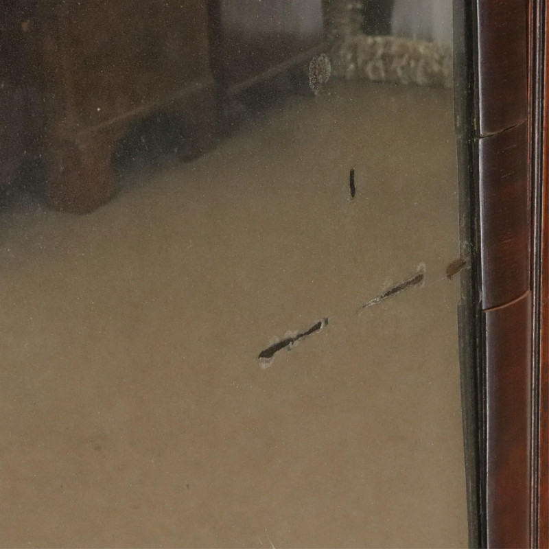 Late George III Mahogany Cheval Mirror E 19th C