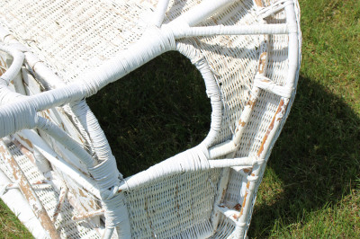 Vintage Two Piece Wicker Set