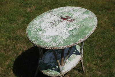 Vintage Two Piece Wicker Set