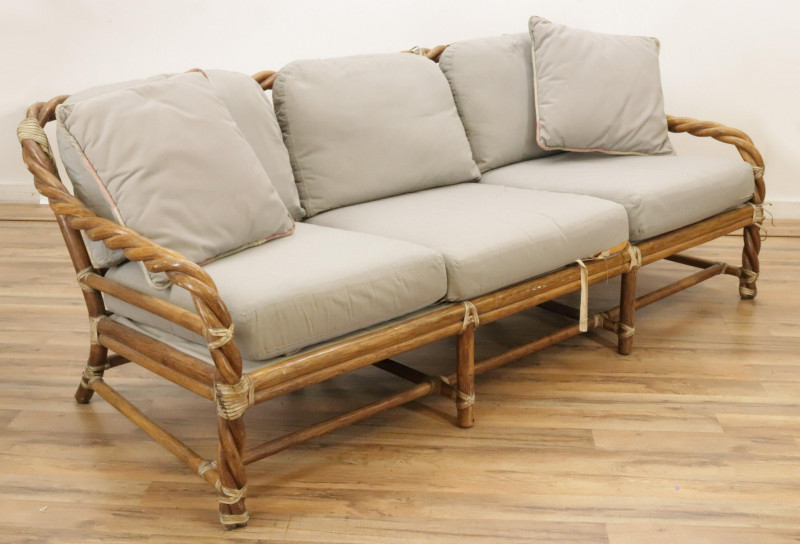 Vintage McGuire Rattan Twist Sofa