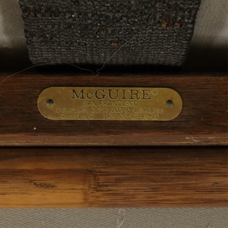 Pair Vintage McGuire Twist Chairs/Ottoman