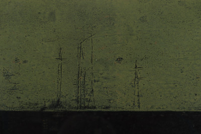 Robert Freimark 'Freight Yard' 1956 Color Woodcut