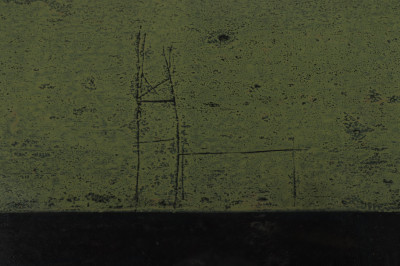 Robert Freimark 'Freight Yard' 1956 Color Woodcut