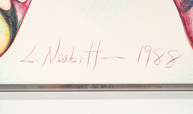 Lowell Nesbitt - Polychrome Male Nude (Palms Upturned)