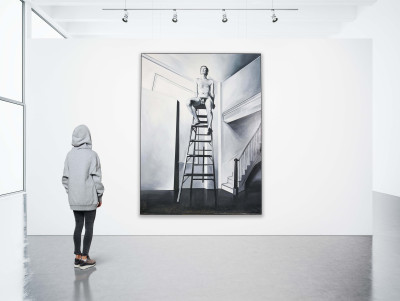 Lowell Nesbitt - Nude on Ladder