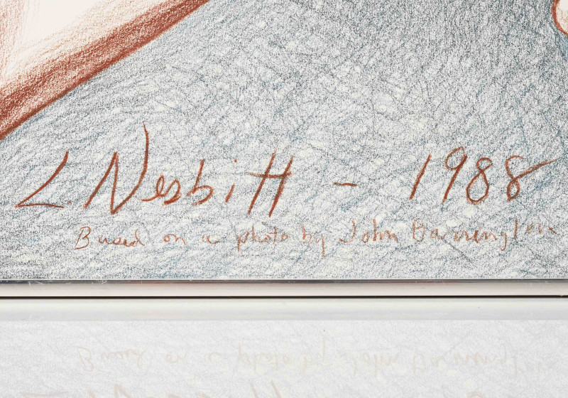 Lowell Nesbitt - Untitled Male Nude (Study from John Barrington Photograph)