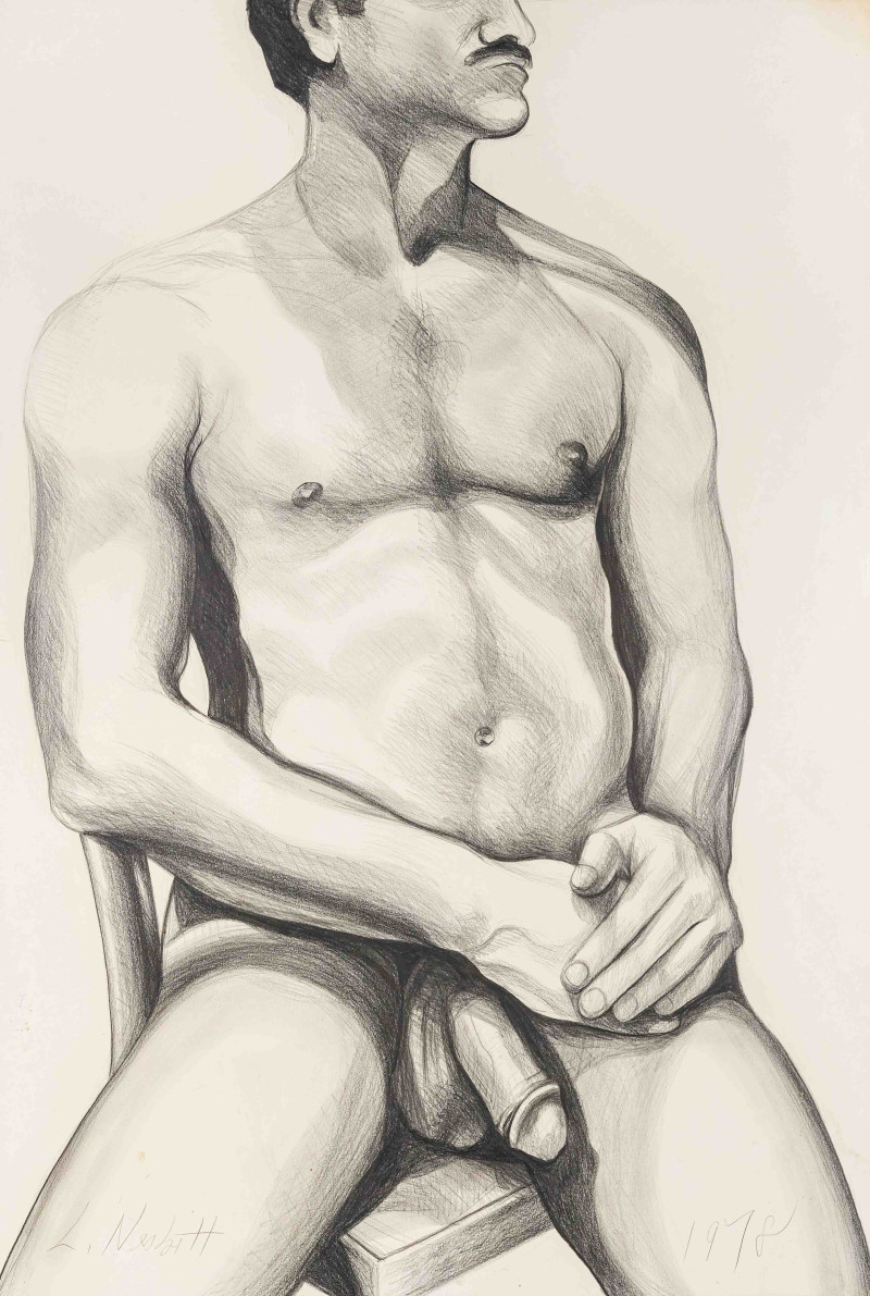 Lowell Nesbitt - Untitled (Seated Nude)
