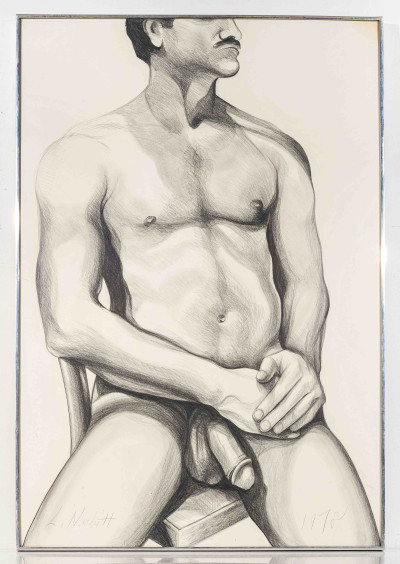 Lowell Nesbitt - Untitled (Seated Nude)
