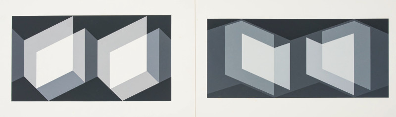 Josef Albers - Two prints from Formulation: Articulation; Portfolio 2 Folder 7 &amp;amp; Portfolio I Folder 27