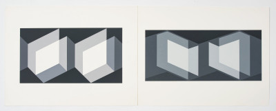 Josef Albers - Two prints from Formulation: Articulation; Portfolio 2 Folder 7 &amp;amp; Portfolio I Folder 27