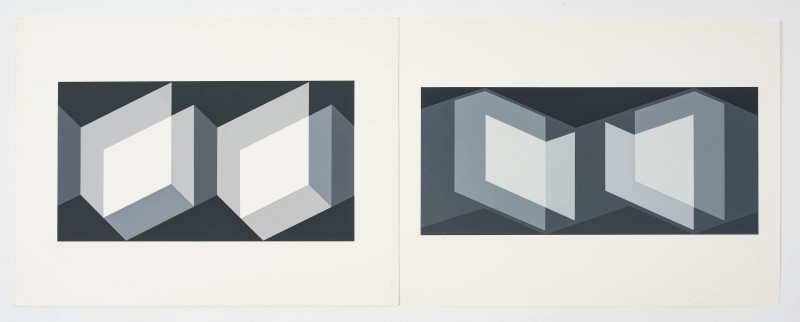 Josef Albers - Two prints from Formulation: Articulation; Portfolio 2 Folder 7 &amp;amp; Portfolio I Folder 27