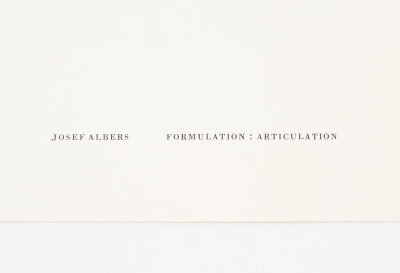 Josef Albers - Two prints from Formulation: Articulation; Portfolio 2 Folder 7 &amp;amp; Portfolio I Folder 27