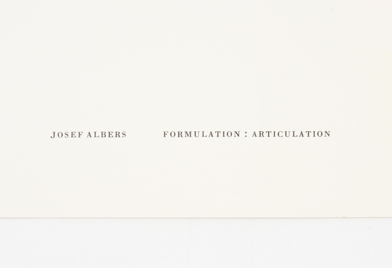 Josef Albers - Two prints from Formulation: Articulation; Portfolio 2 Folder 7 &amp;amp; Portfolio I Folder 27