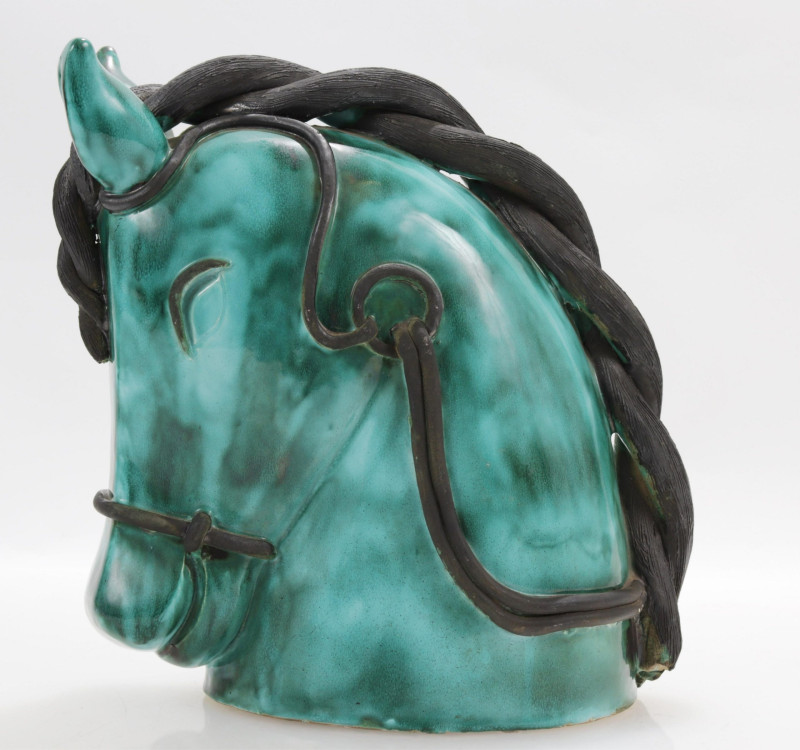 St Leu (French) Vintage Art Pottery Horse Head