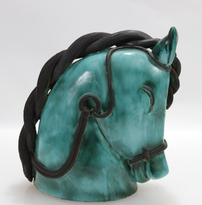 St Leu (French) Vintage Art Pottery Horse Head