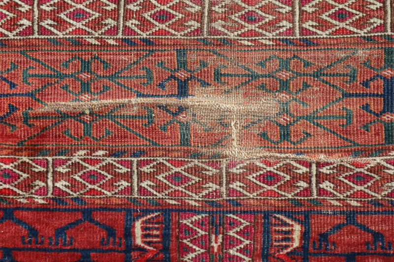 Tekke Turkoman Bokhara Rug 4&apos;2&apos; x 4&apos;8&apos; E 20th C