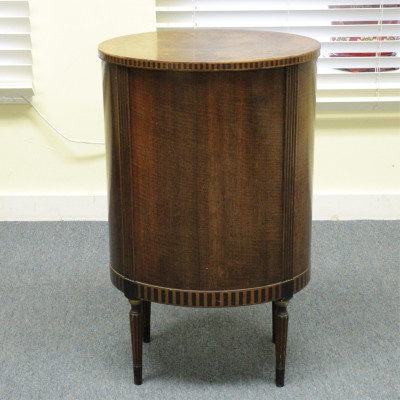 Whimsical Oval Two Drawer Stage Curtain Side Table