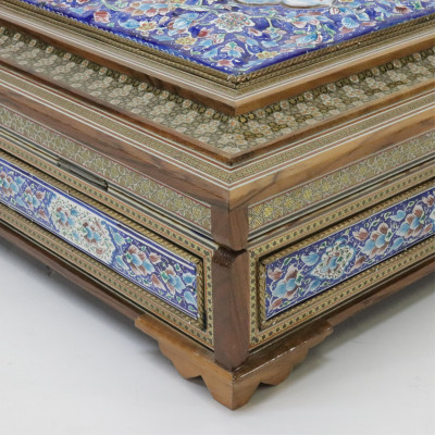 Indian Floral Enamel and Gilt Decorated Box