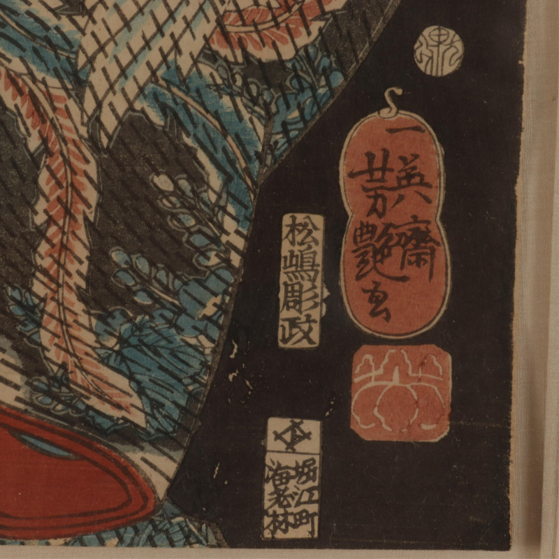 5 Japanese Color Ukiyoe Kabuki Actors