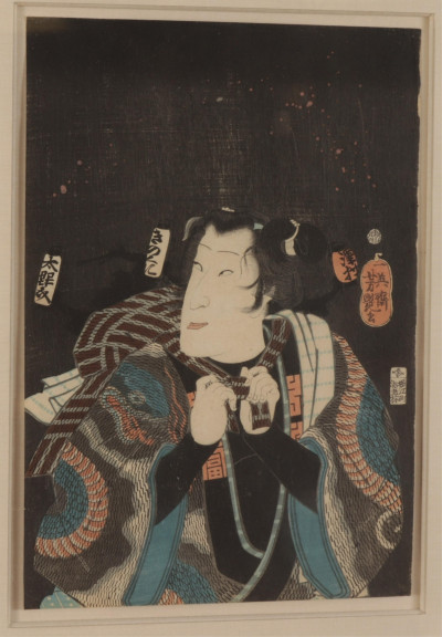 5 Japanese Color Ukiyoe Kabuki Actors