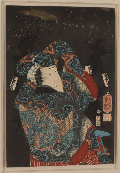 5 Japanese Color Ukiyoe Kabuki Actors