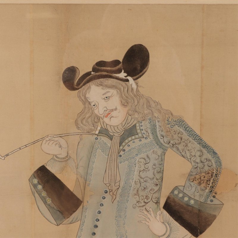 Japanese Watercolor Edo Period c 1800