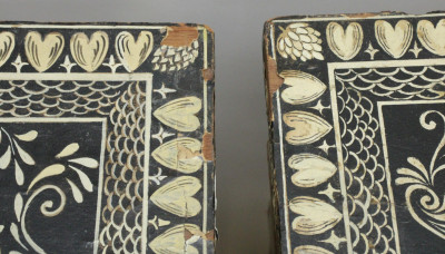 Pr George III Style Penwork Grey Consoles 19 C