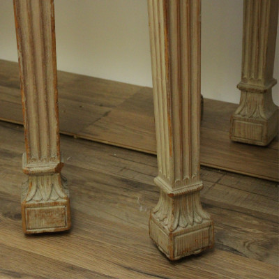 Pr George III Style Penwork Grey Consoles 19 C