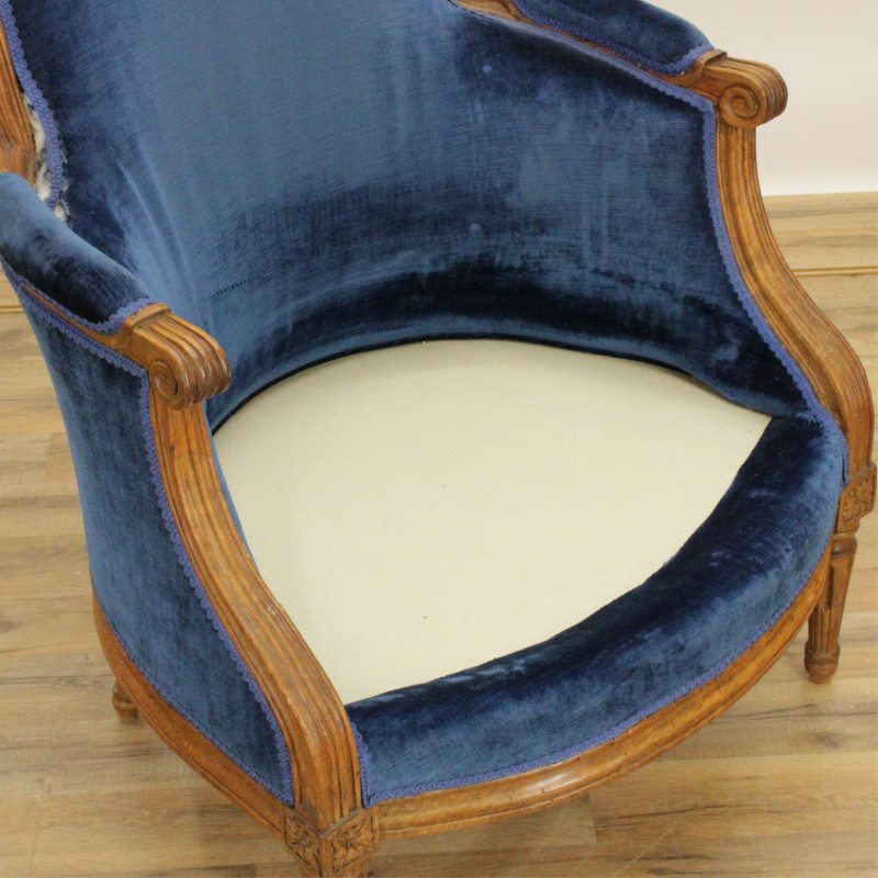 Louis XVI Bergere 18th C marked JF Cordier