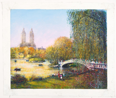 Guy Dessapt - New York Central Park the Lake in Autumn