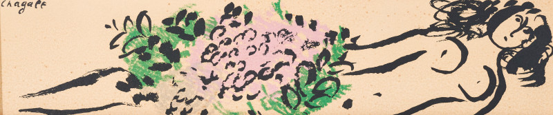 Marc Chagall - invitation card for the exhibition 'Céramiques, sculptures et Les Fables de La Fontaine'