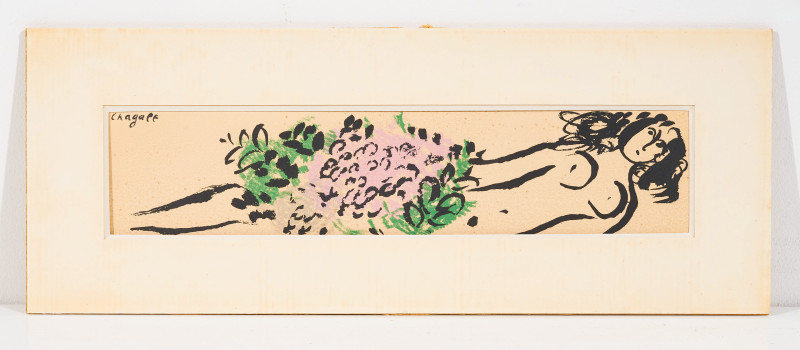 Marc Chagall - invitation card for the exhibition 'Céramiques, sculptures et Les Fables de La Fontaine'