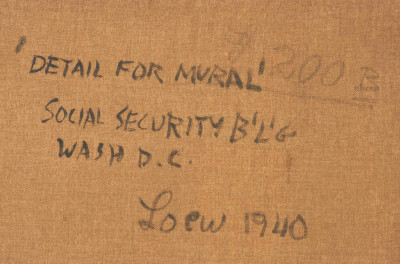 Michael Loew - Detail for Mural (Social Security Building Washington D.C.)