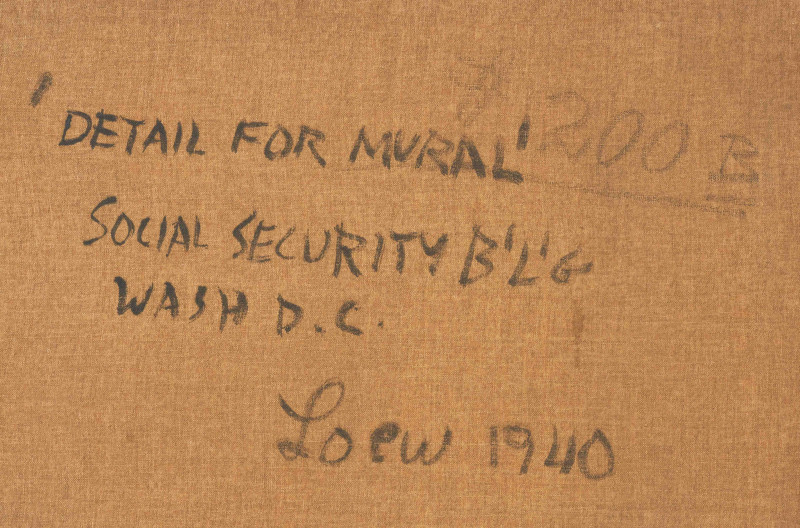 Michael Loew - Detail for Mural (Social Security Building Washington D.C.)